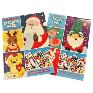 Bendon Chritmas Sticker Face Book set of 2